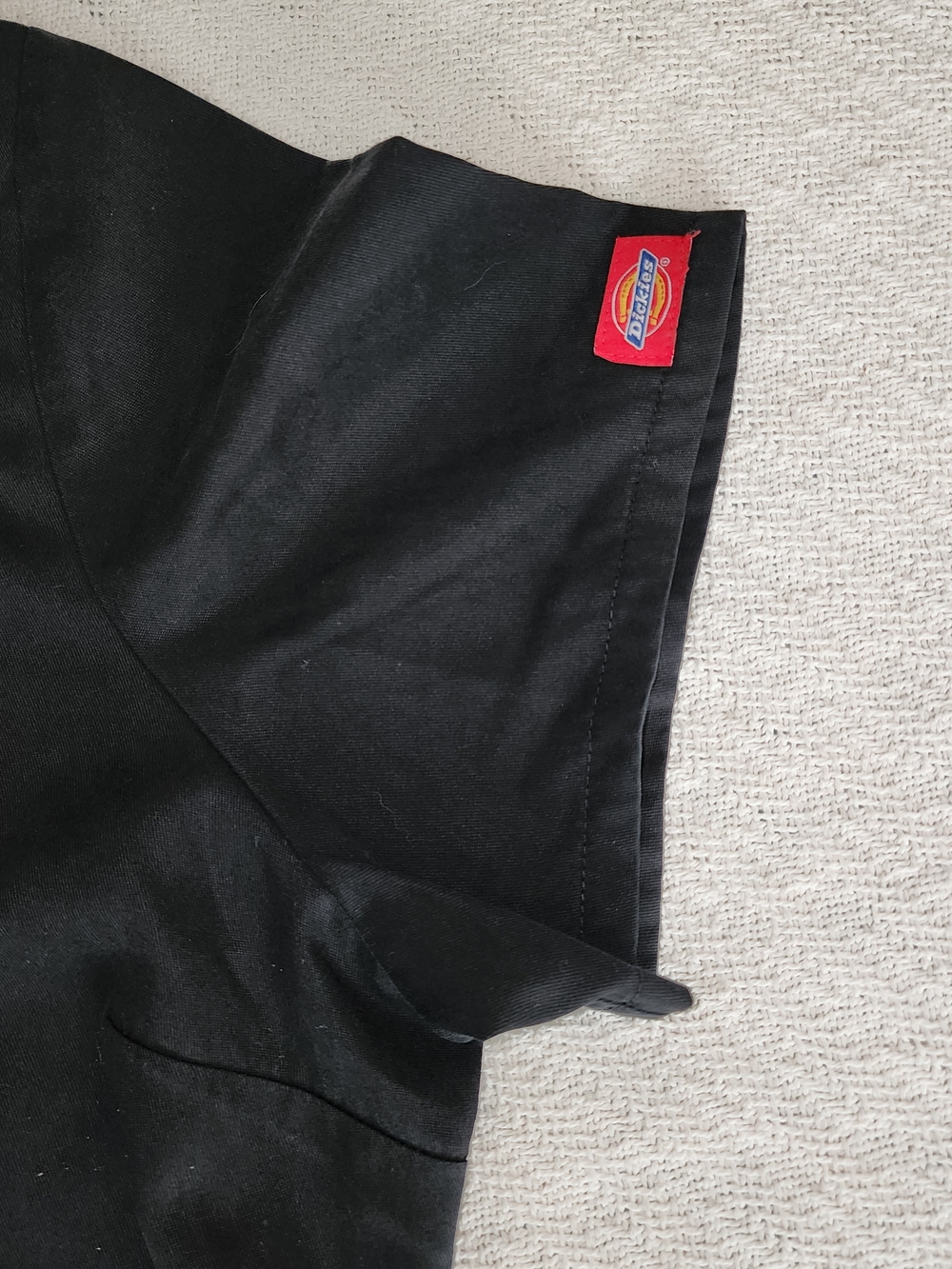 DICKIES EDS Signature Black Scrub Top Keyhole Notch V-Neck Pockets - Picture 5 of 12